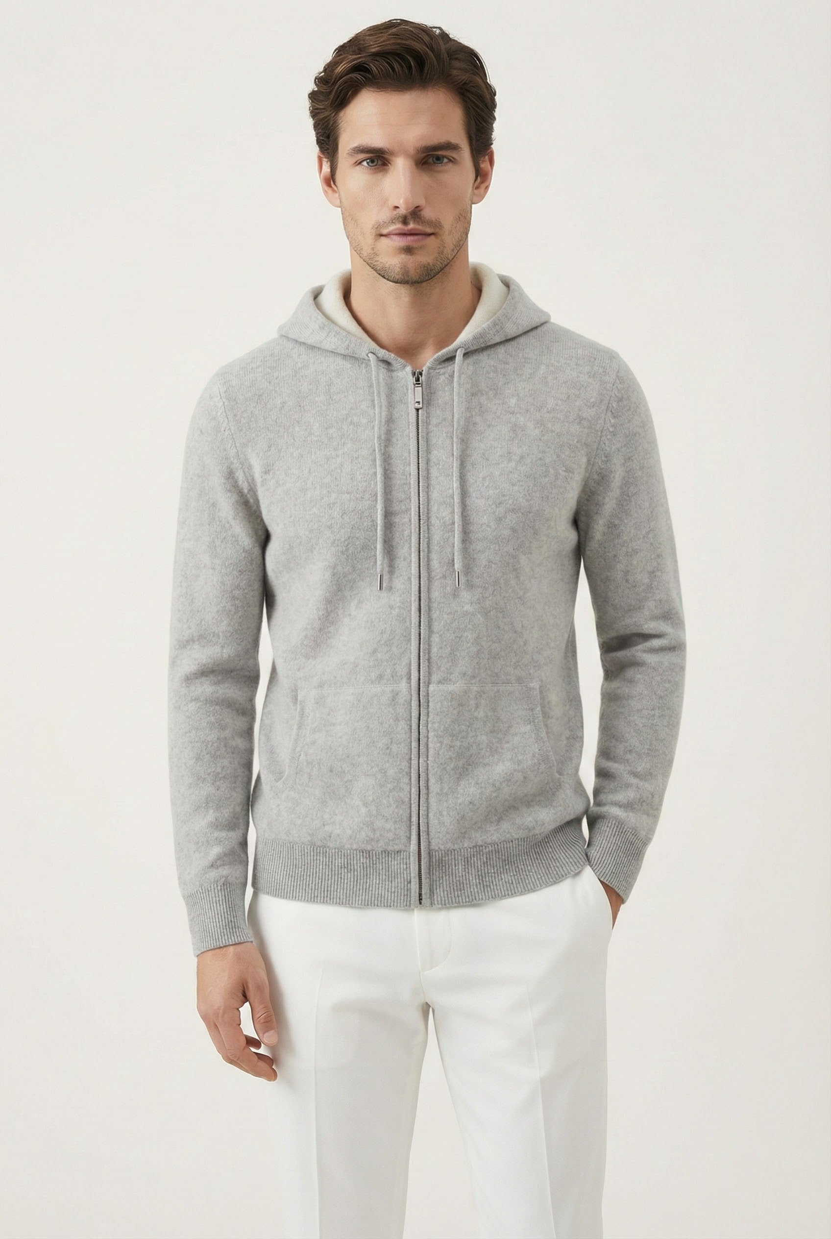Santo Zipper Vest Light Grey