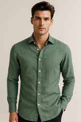 Capri Linen Shirt Green