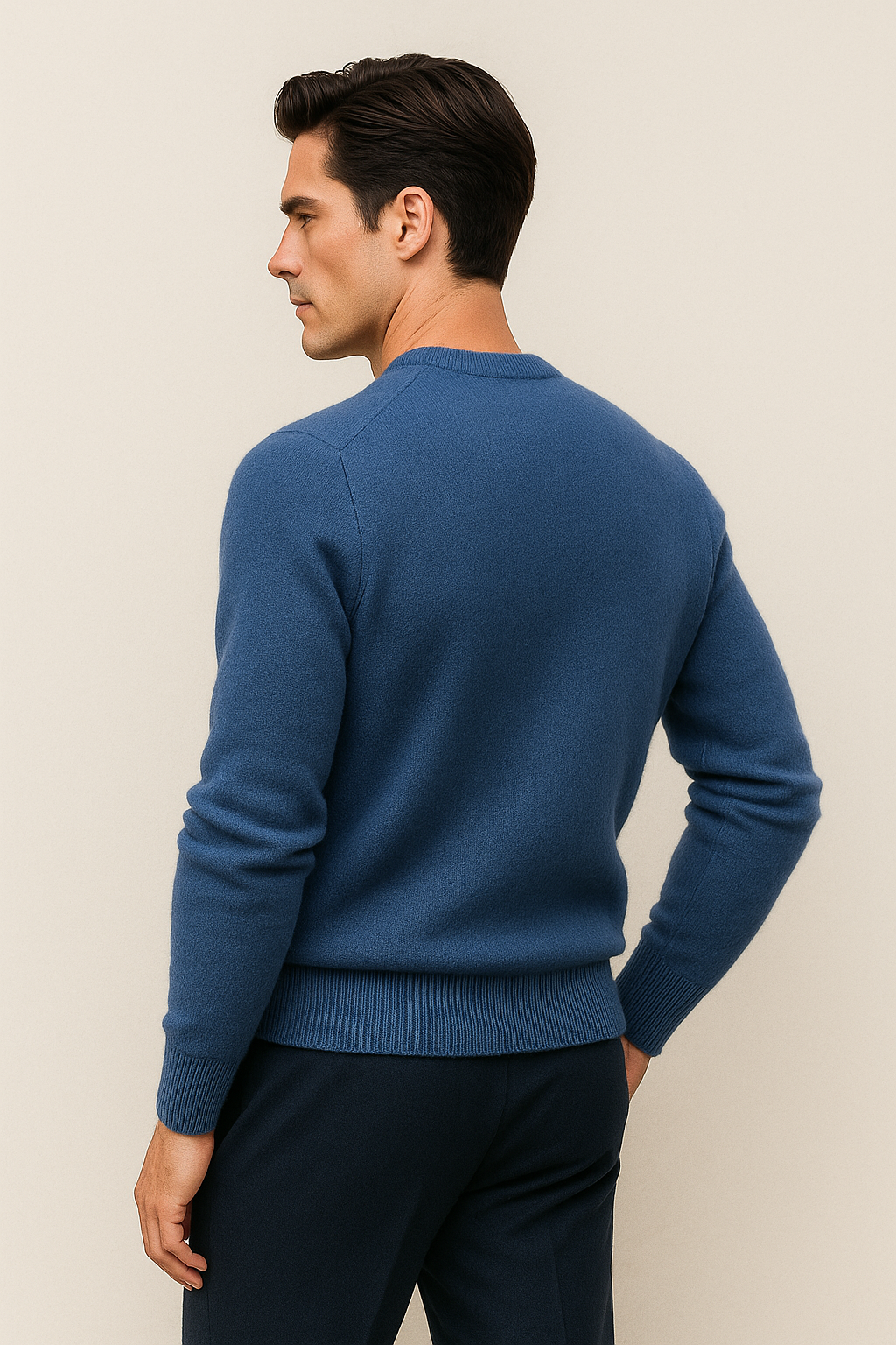 Santiano Cashmere Knit Blue - Emiral Couture