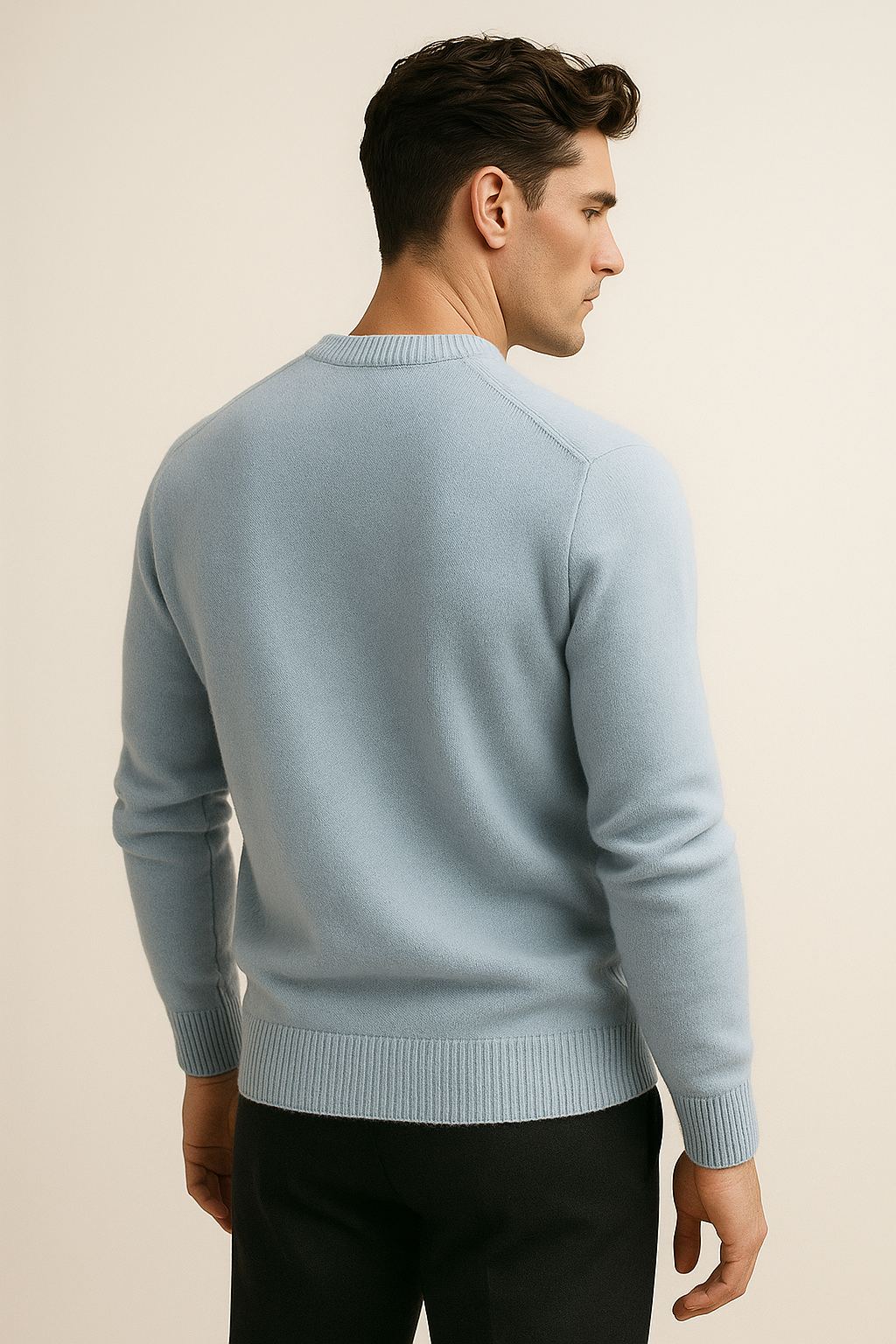 Santiano Cashmere Knit Light Blue - Emiral Couture