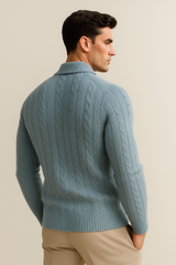 Bergamo Cable Knit Light Blue