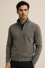 Georgio Reversible Cashmere Zip Knit Navy