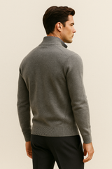 Georgio Reversible Cashmere Zip Knit Navy
