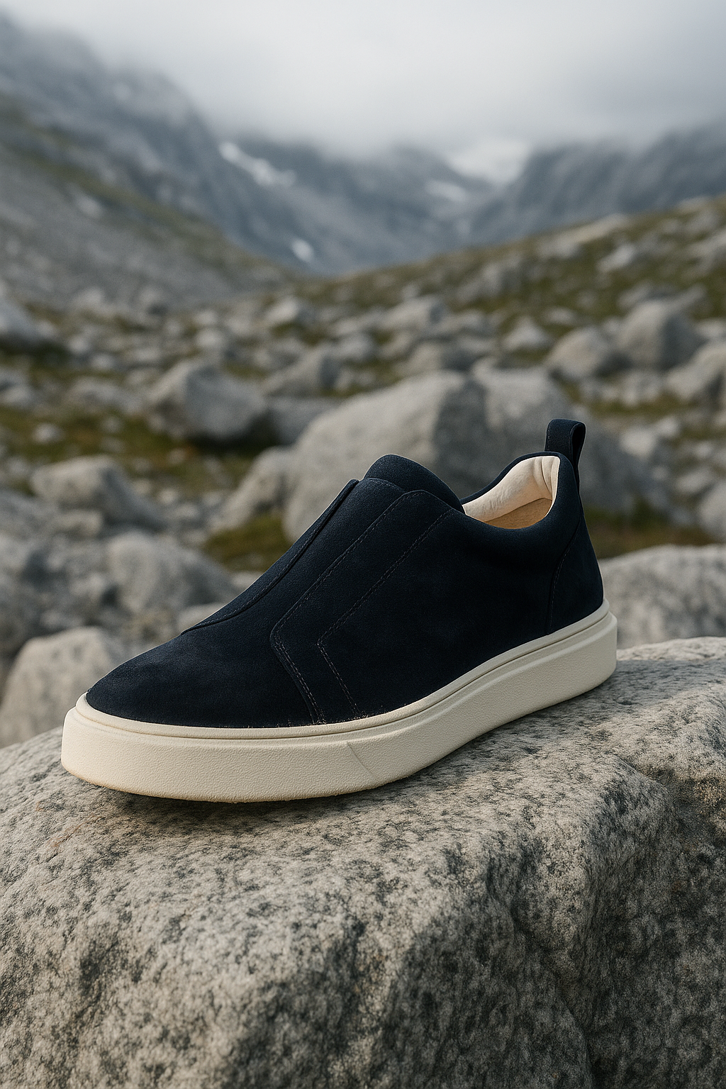 Emirali Suede Slip-On Navy - Emiral Couture