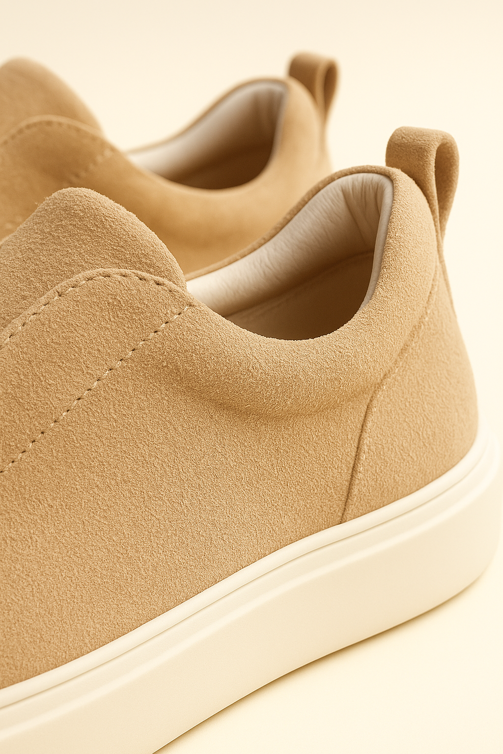 Emirali Suede Slip-On Beige - Emiral Couture