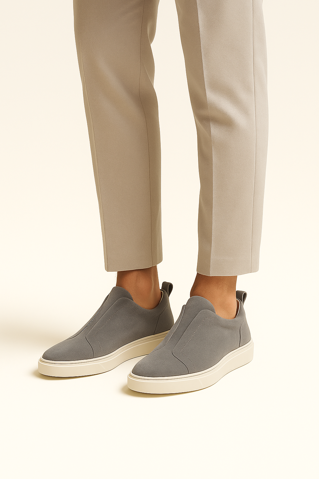 Emirali Suede Slip-On Grey - Emiral Couture
