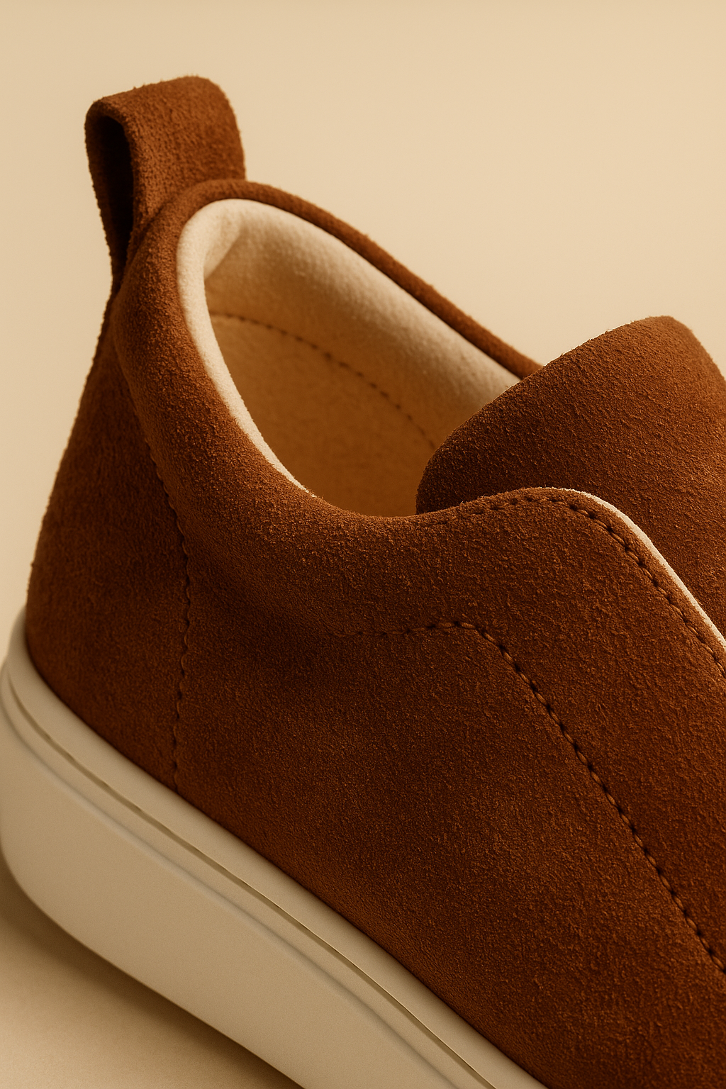 Emirali Suede Slip-On Brown - Emiral Couture