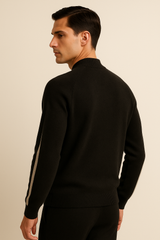 Havren Cashmere Zip Knit Black