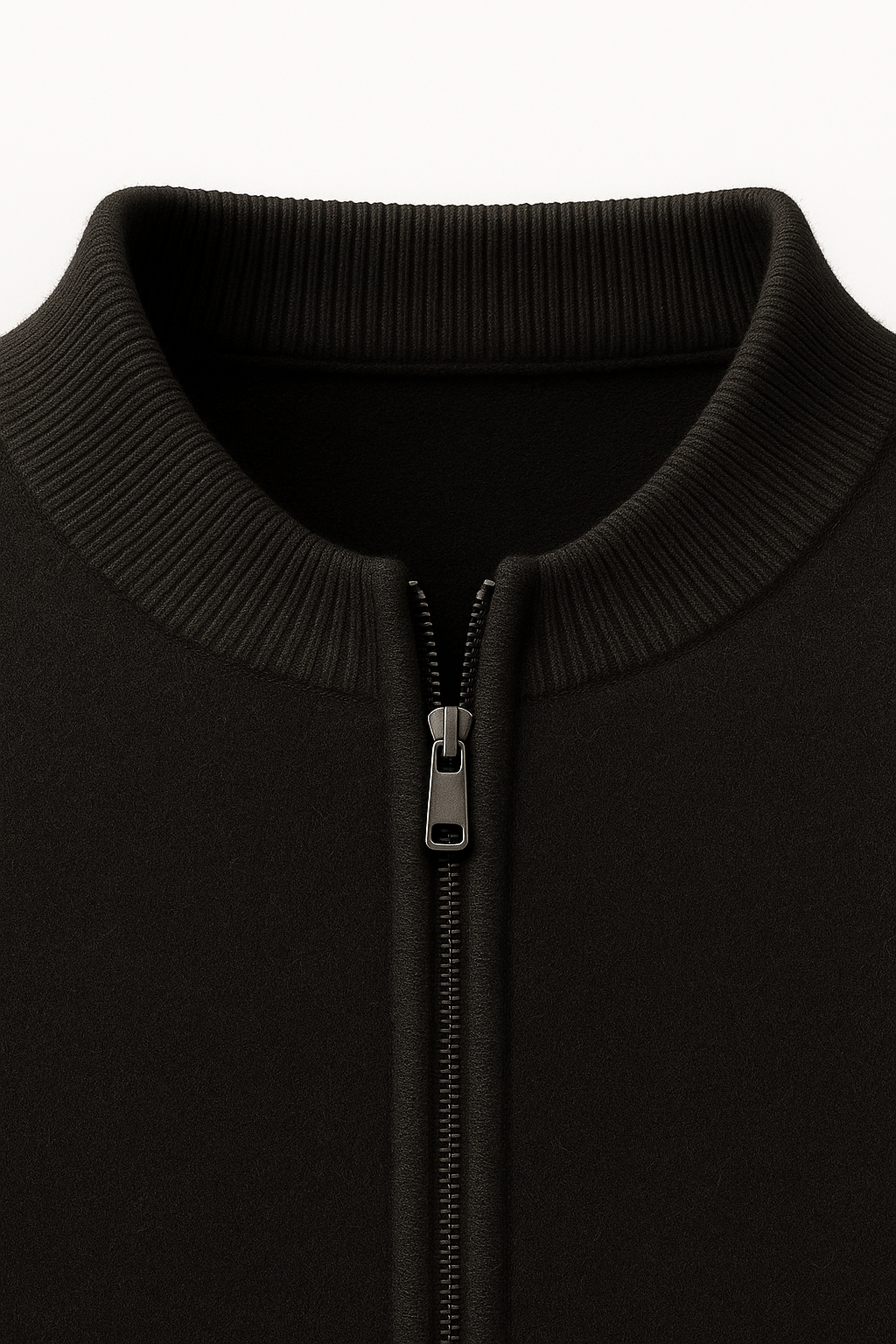 Havren Cashmere Zip Knit Black - Emiral Couture
