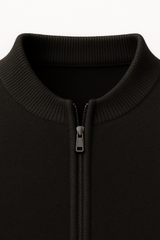 Havren Cashmere Zip Knit Black