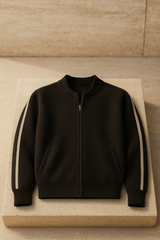 Havren Cashmere Zip Knit Black