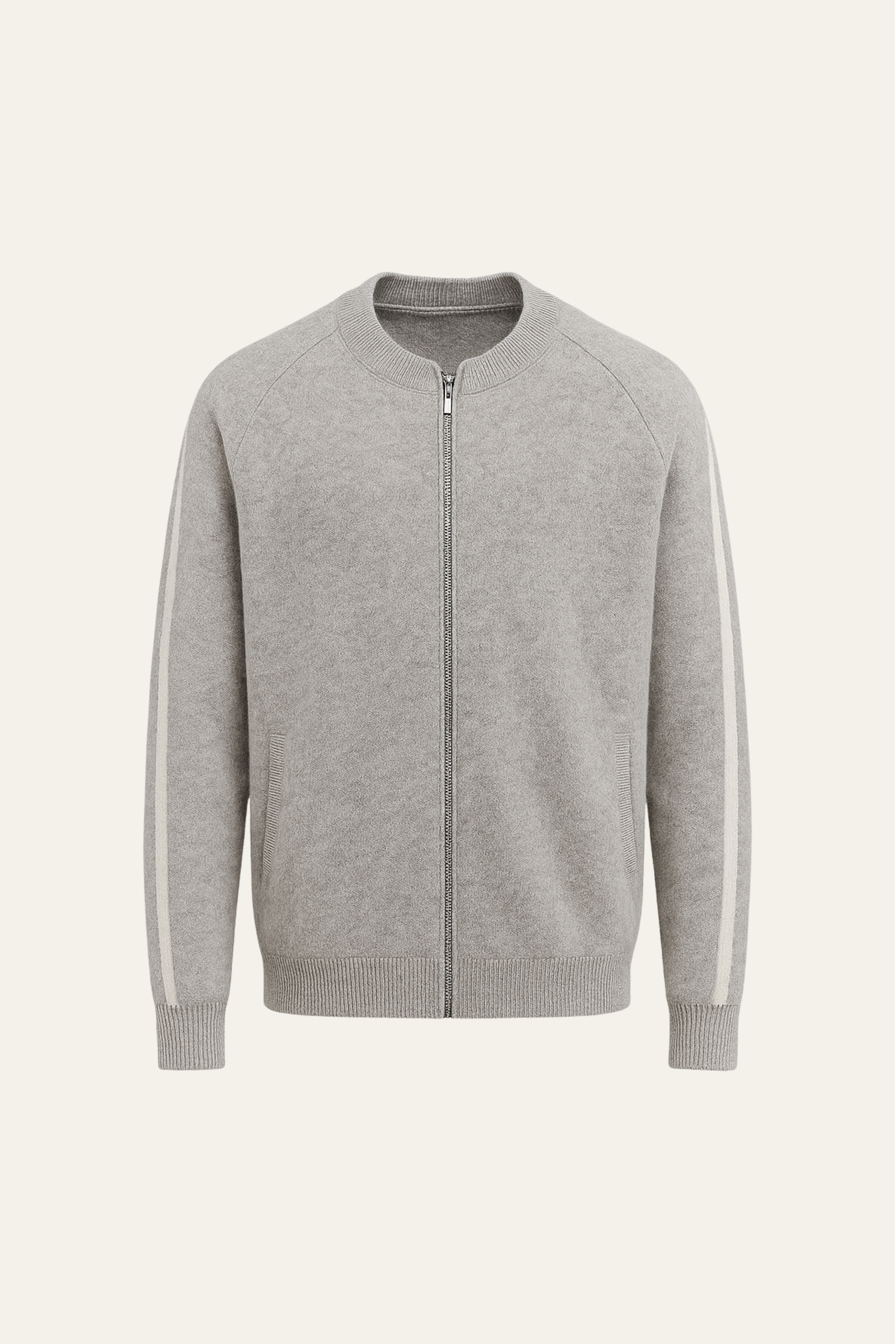 Emiral Cashmere Zip Knit Grey - Emiral Couture