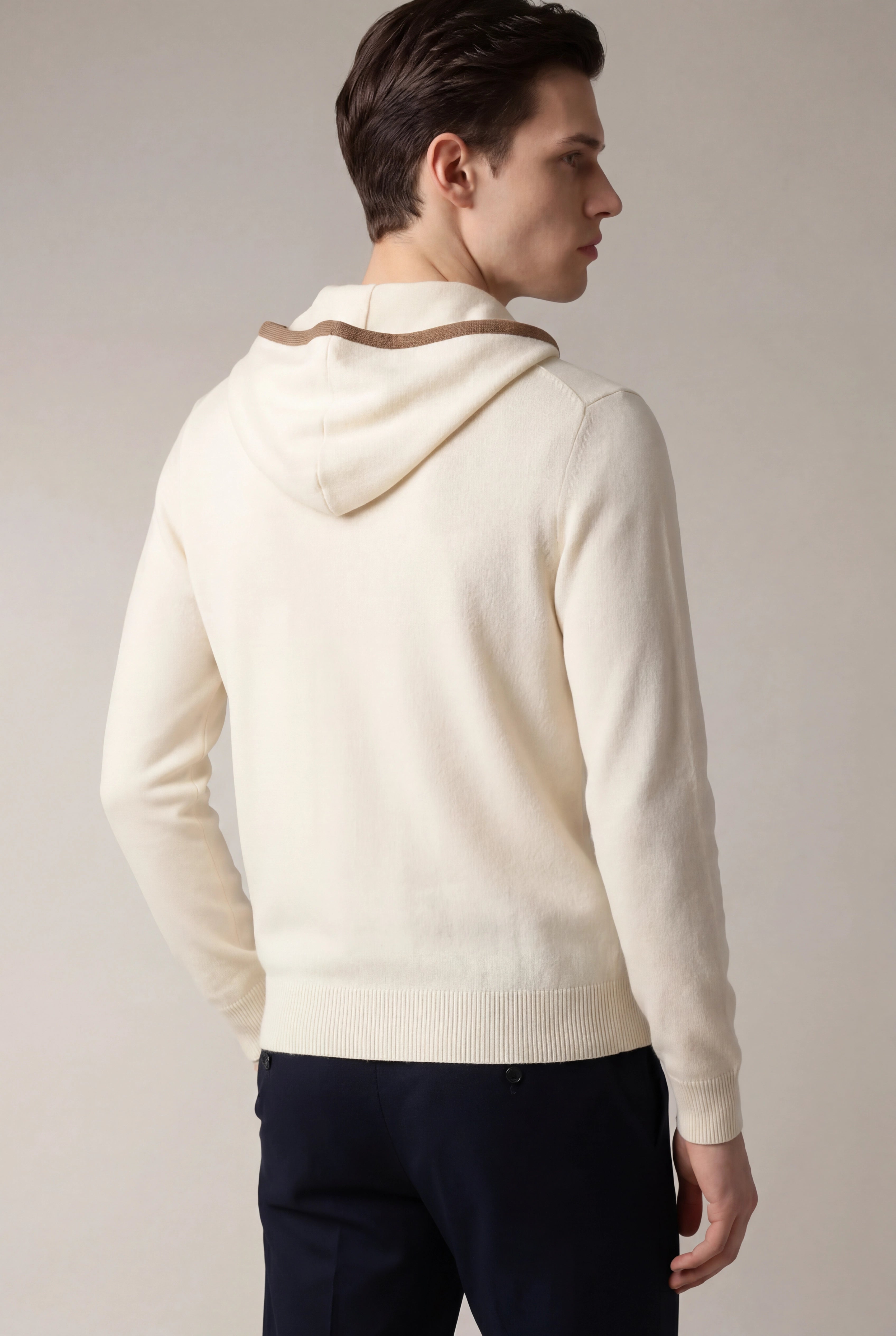 SANTONI CLASSIC HOODIE CREAM
