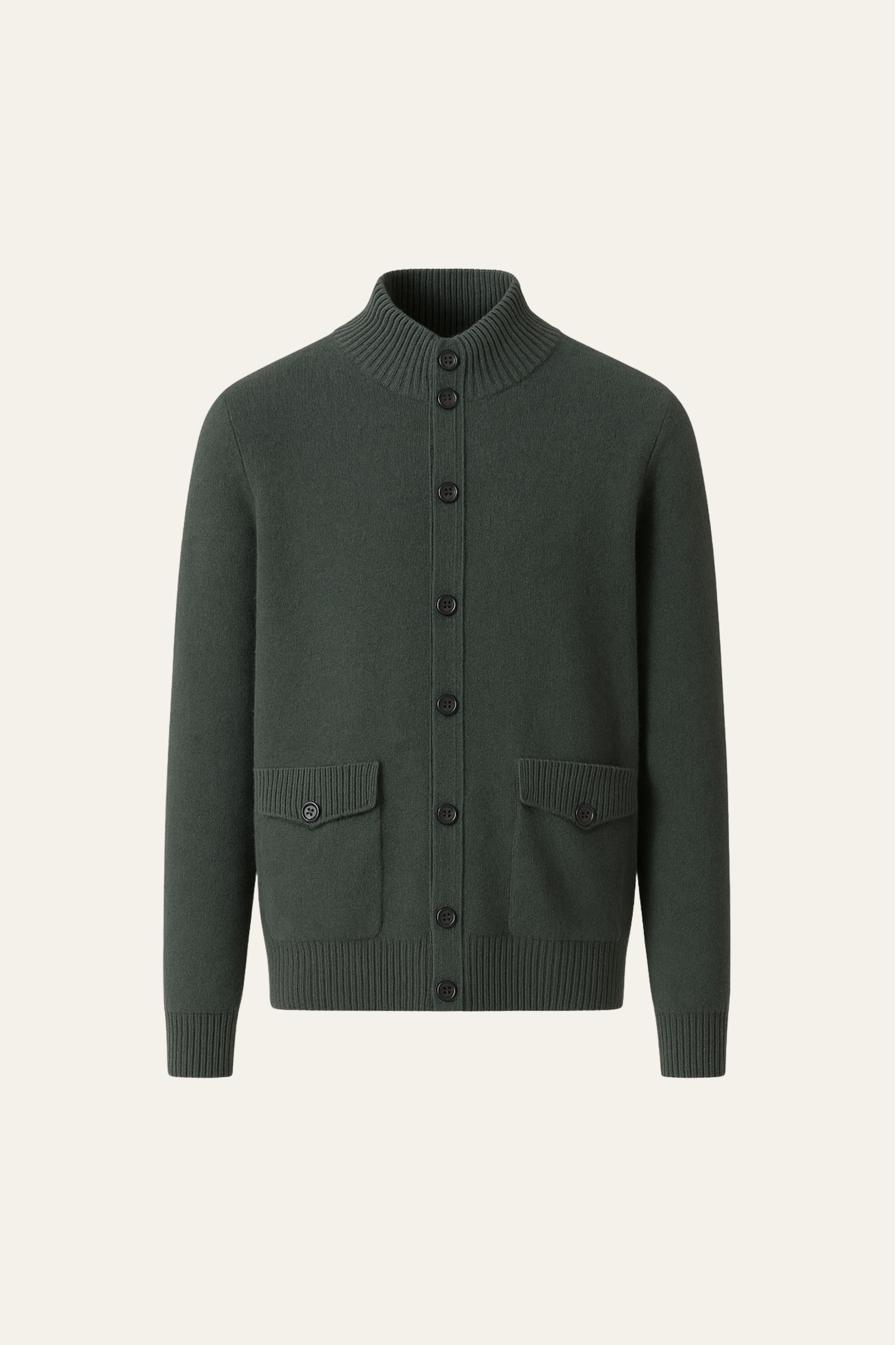 Giotto Cashmere Cardigan Forest - Emiral Couture