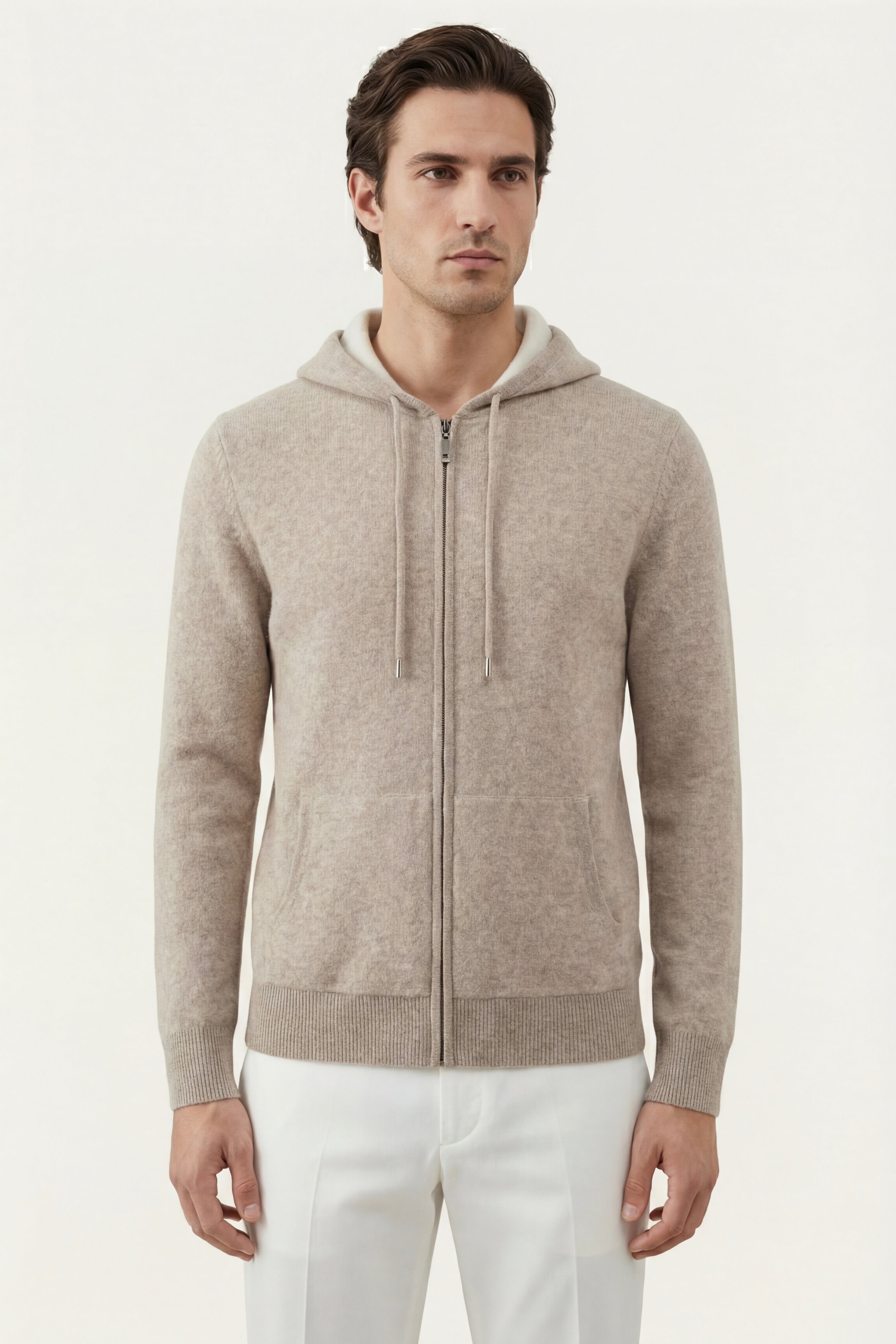 Santo Zipper Vest Beige