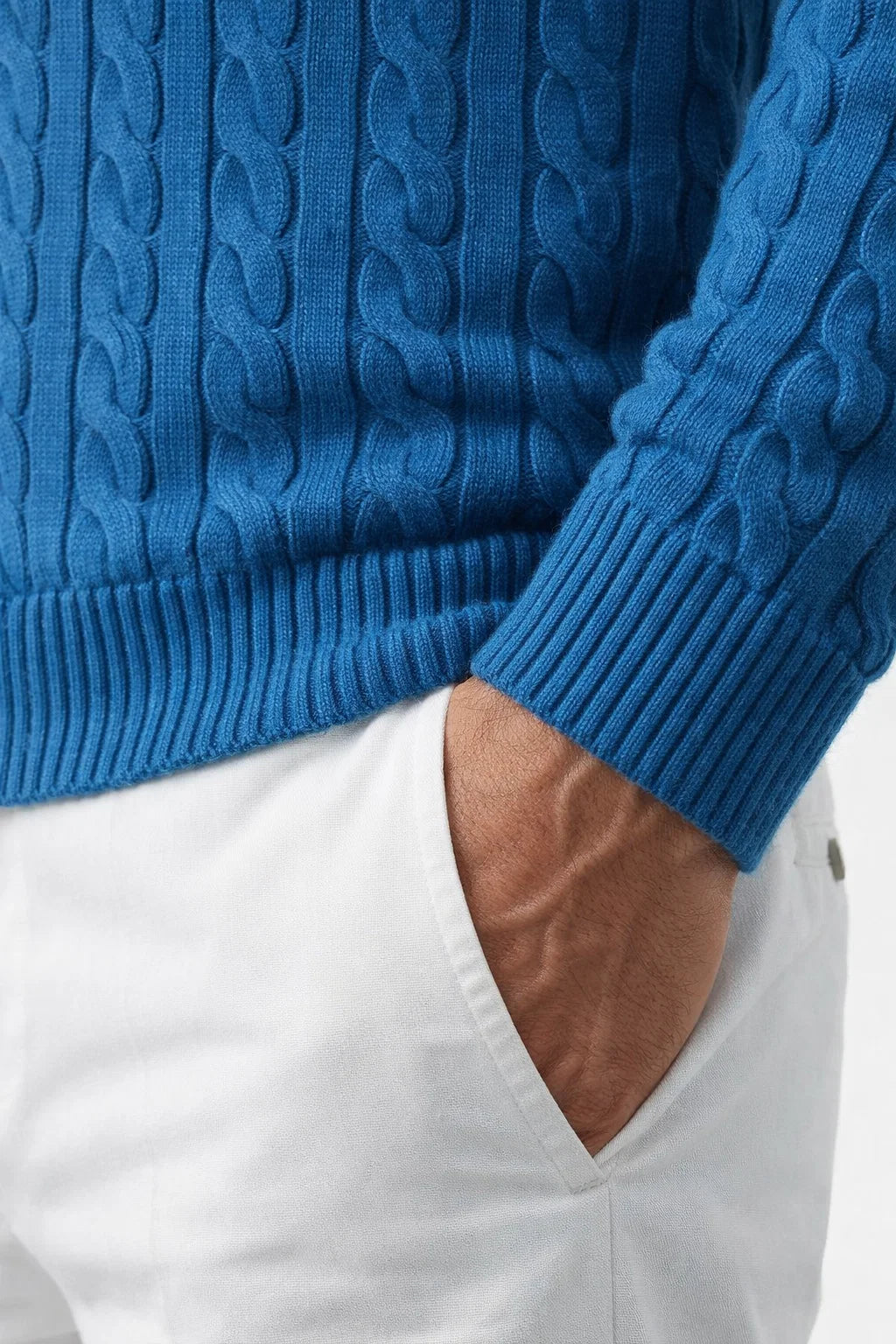 Sero Zip Knit Blue