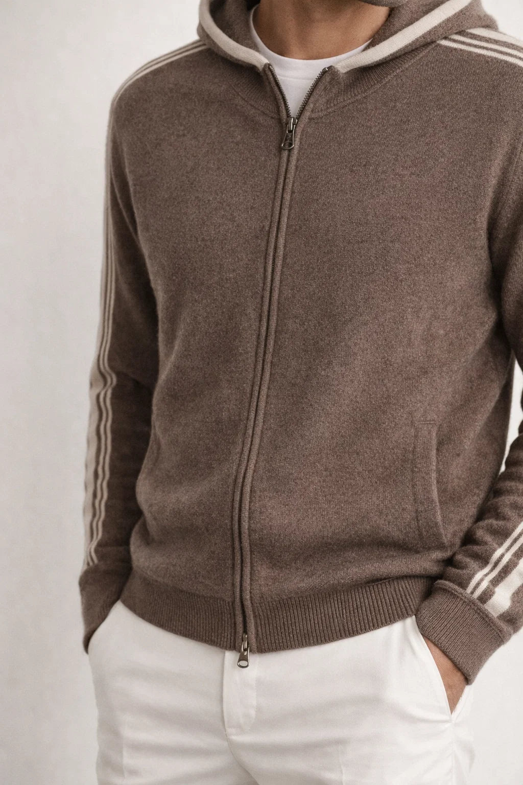 Alio Zipper Vest Brown