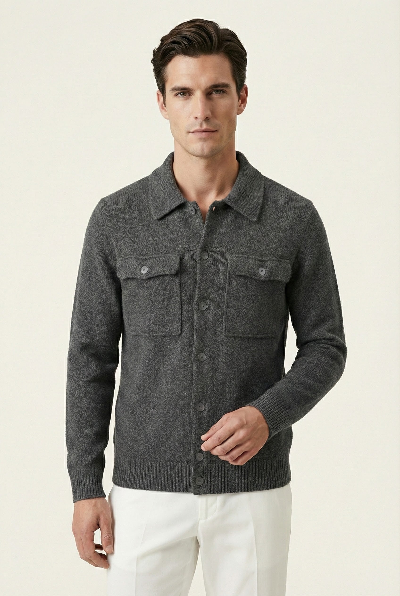 SANTIO GREY CITY KNIT VEST
