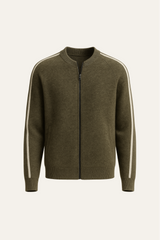 Emiral Cashmere Zip Knit Olive - Emiral Couture