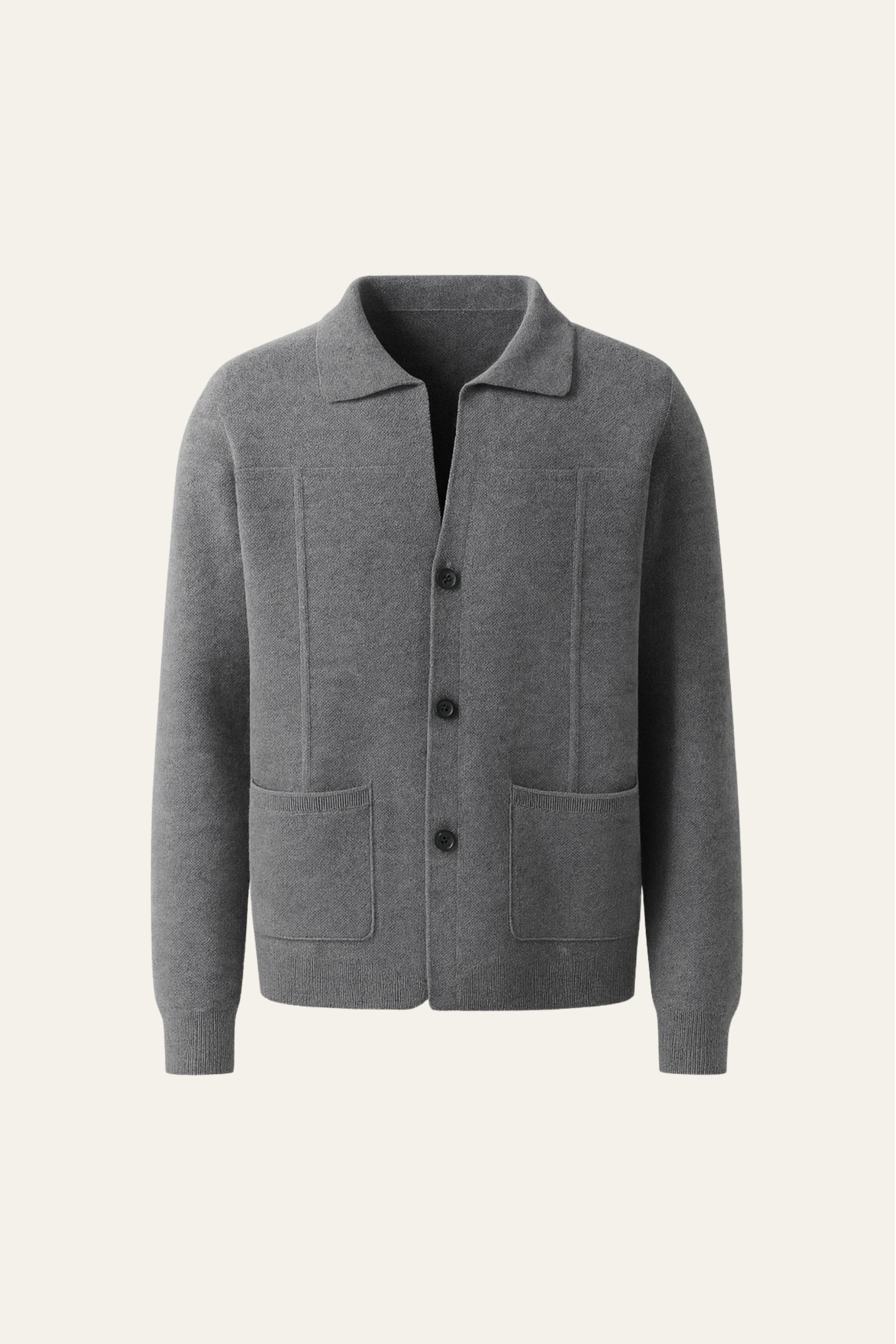 Valero Cashmere Cardigan Graphite - Emiral Couture