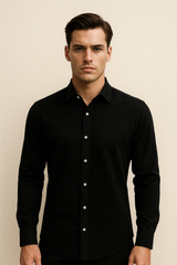 Firenze Cotton Shirt Black
