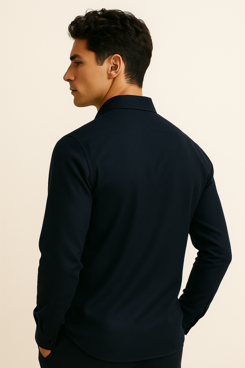 Firenze Cotton Shirt Navy