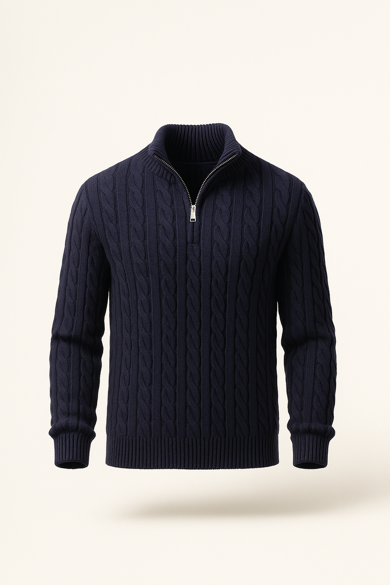 Bergamo Cable Knit Jumper Navy