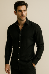 Capri Linen Shirt Black