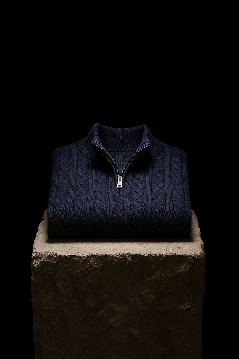 Bergamo Cable Knit Jumper Navy
