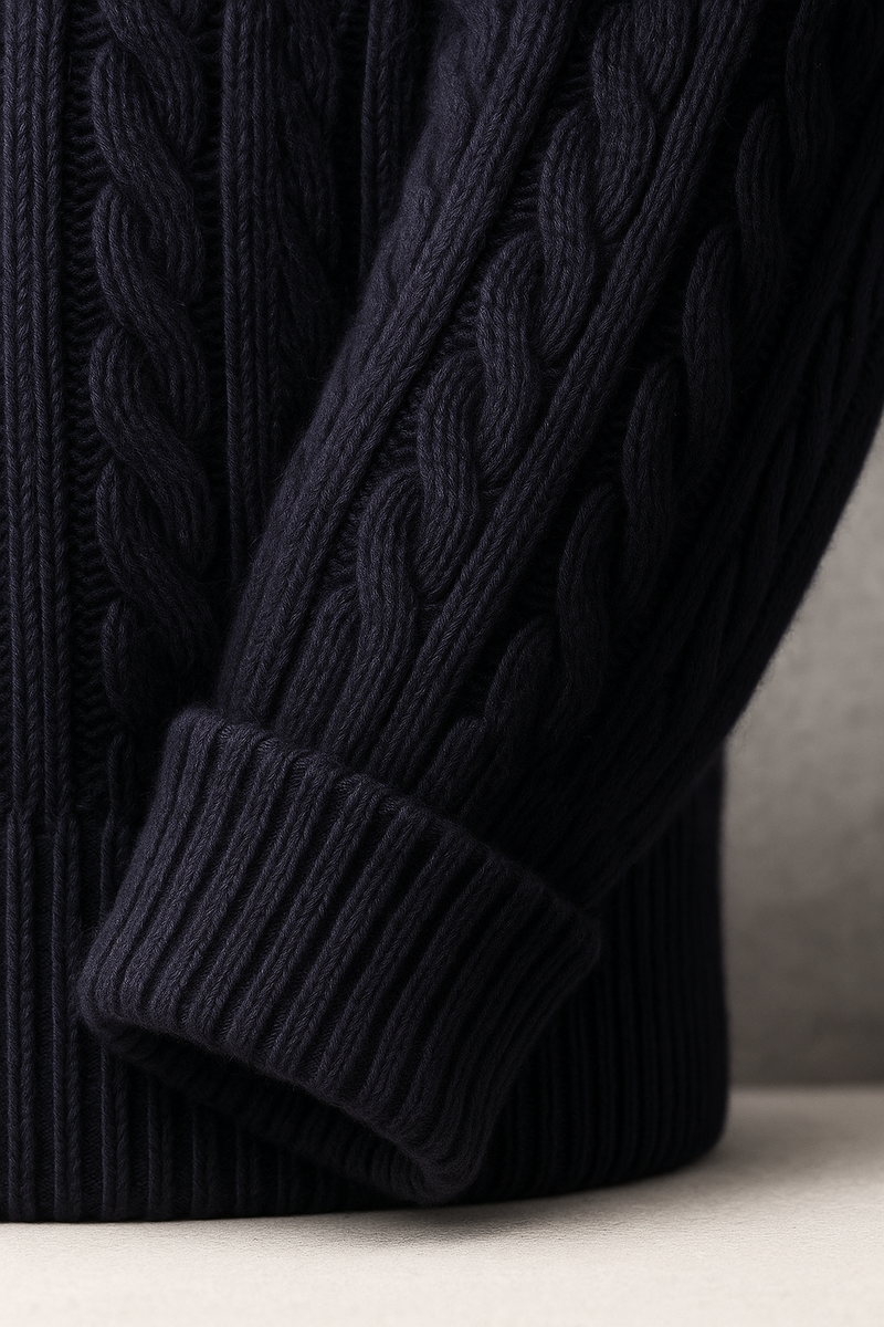 Bergamo Cable Knit Jumper Navy