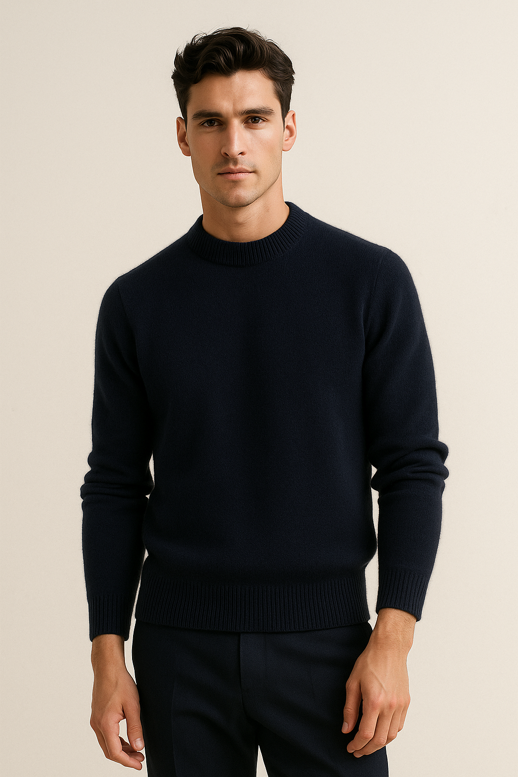 Santiano Cashmere Knit Navy - Emiral Couture