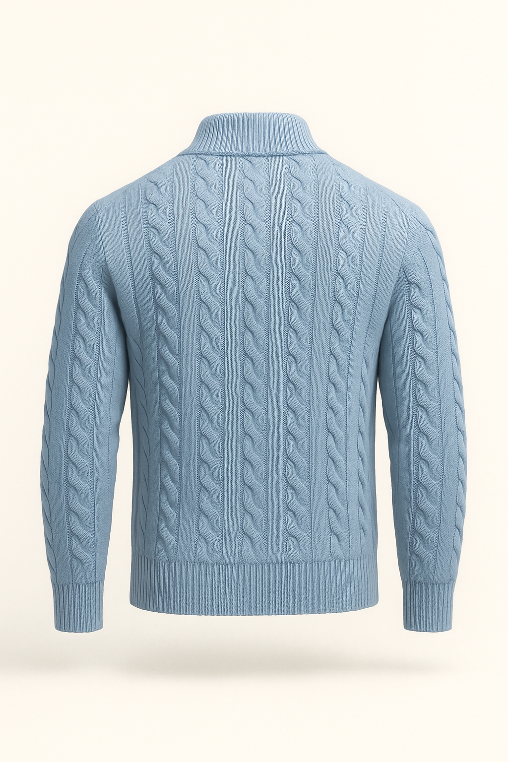 Bergamo Cable Knit Light Blue - Emiral Couture