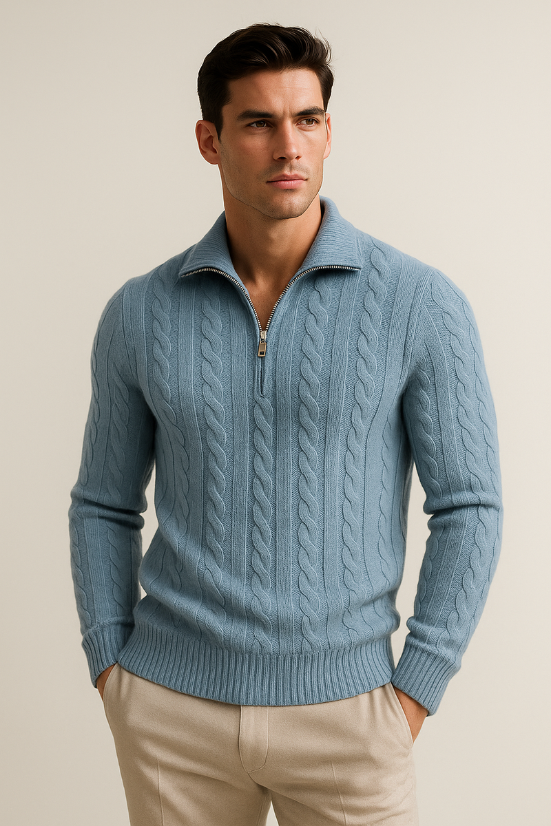 Bergamo Cable Knit Light Blue