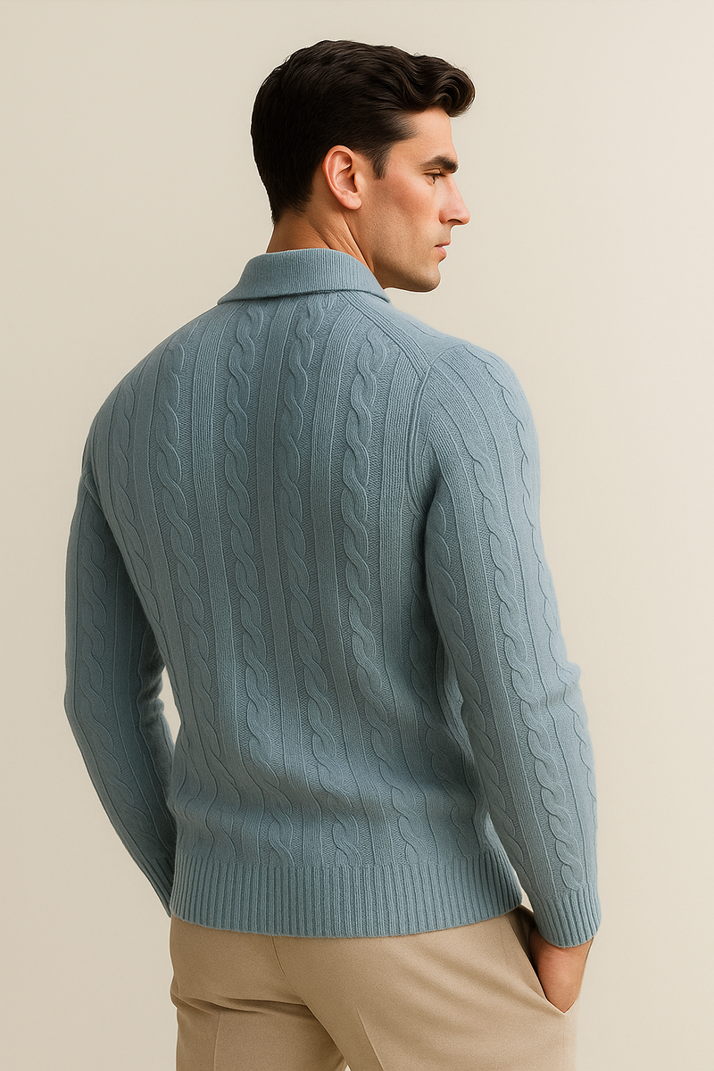 Bergamo Cable Knit Light Blue