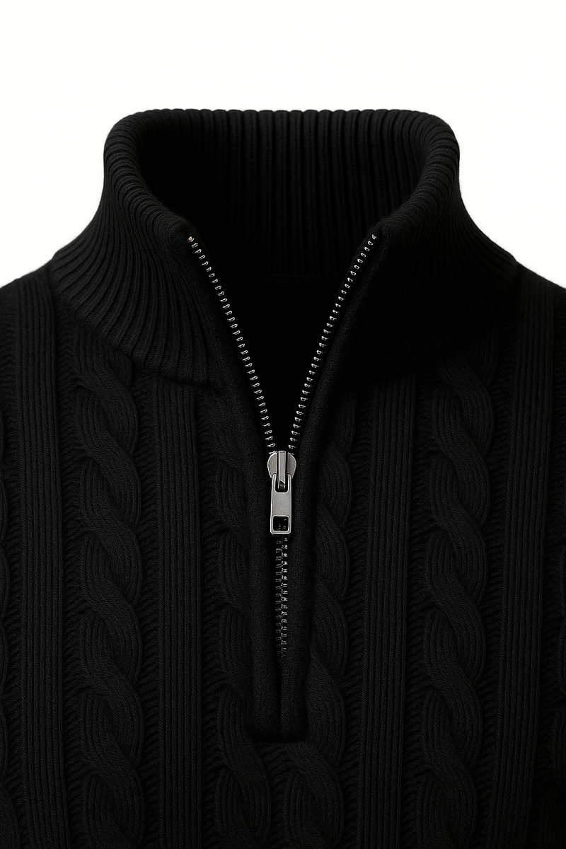 Bergamo Cable Knit Black