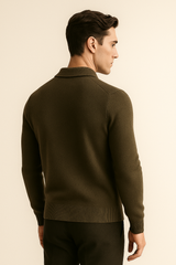 Vicenza Cashmere Cardigan Olive Green - Emiral Couture
