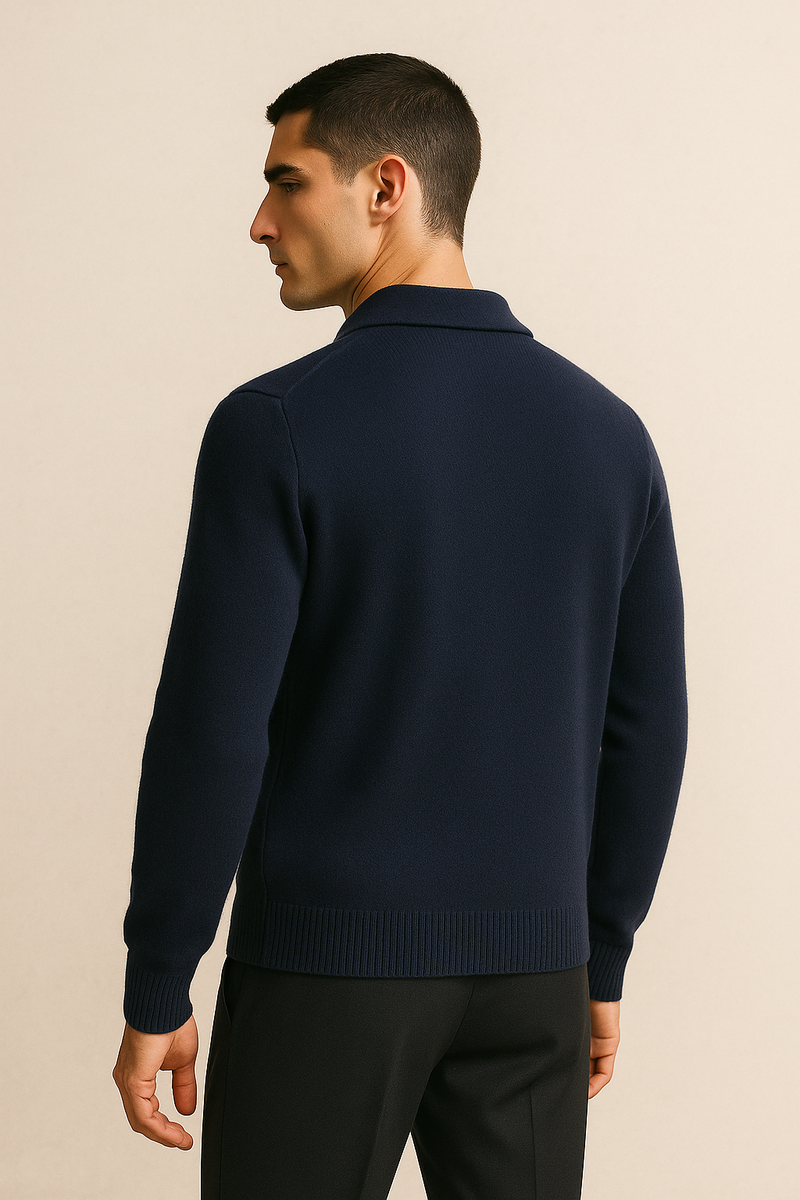 Valero Cashmere Cardigan Navy
