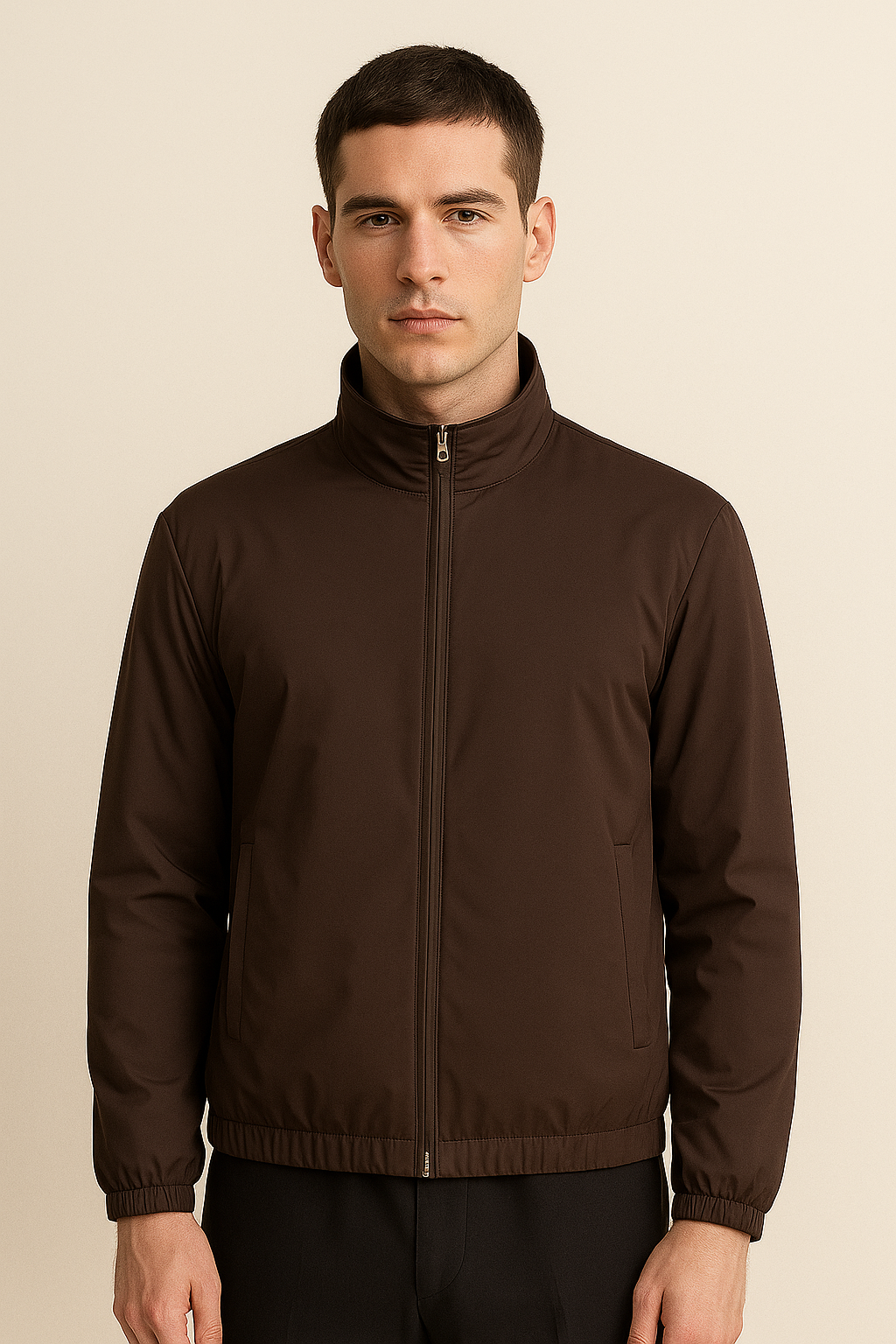 Reverso Bomber Jacket Brown - Emiral Couture
