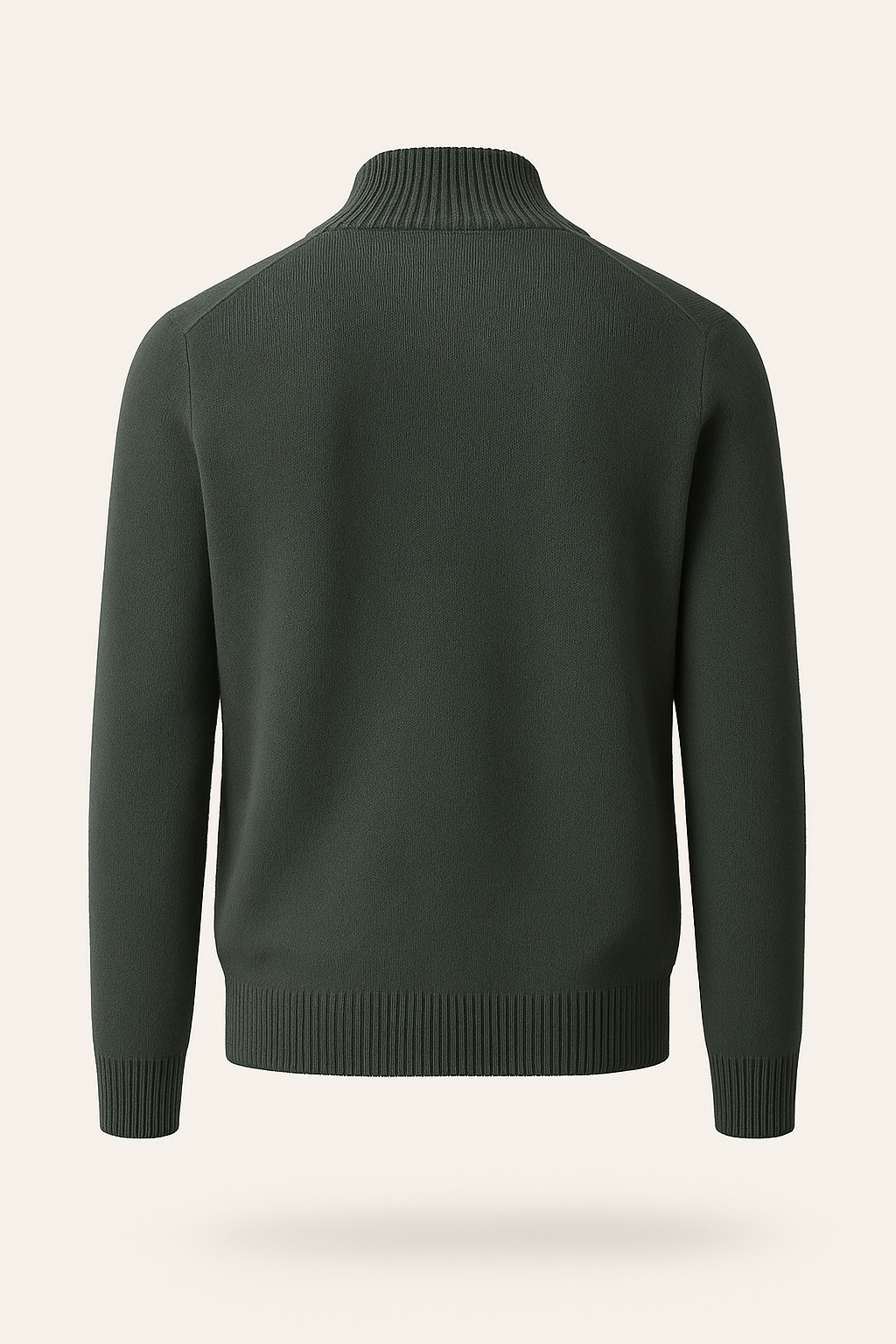 Emiral Couture forest green cashmere cardigan with a relaxed fit and elegant design, displayed on a neutral background.