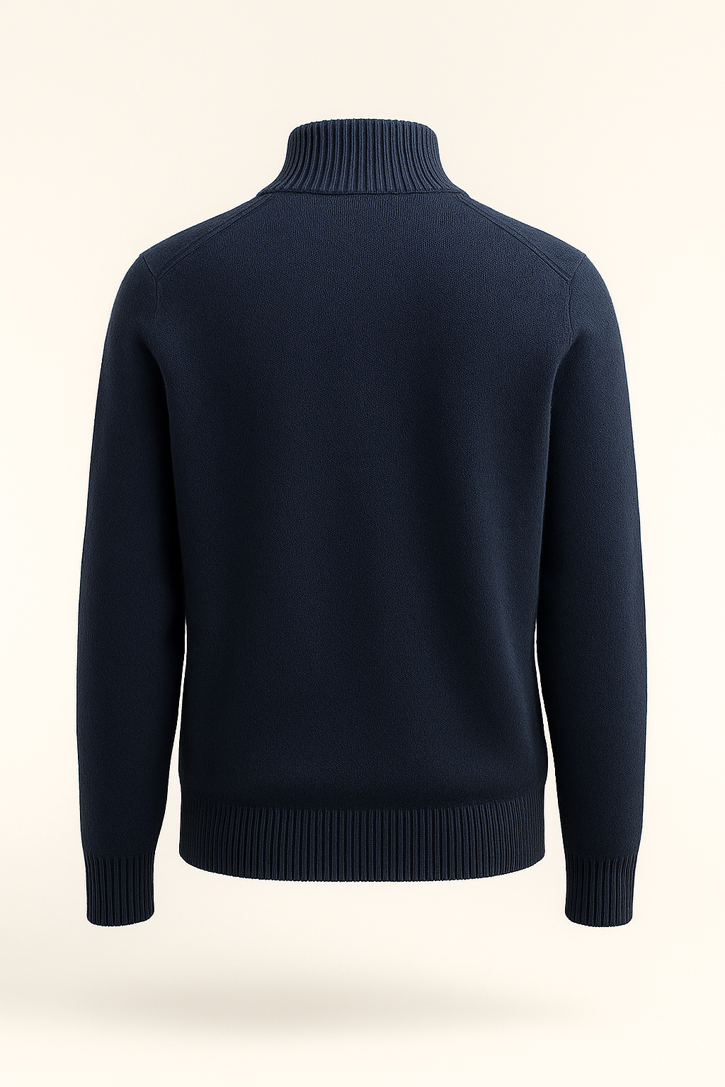 Emiral Couture navy cashmere cardigan with a classic design and soft texture, perfect for layering in cooler weather.