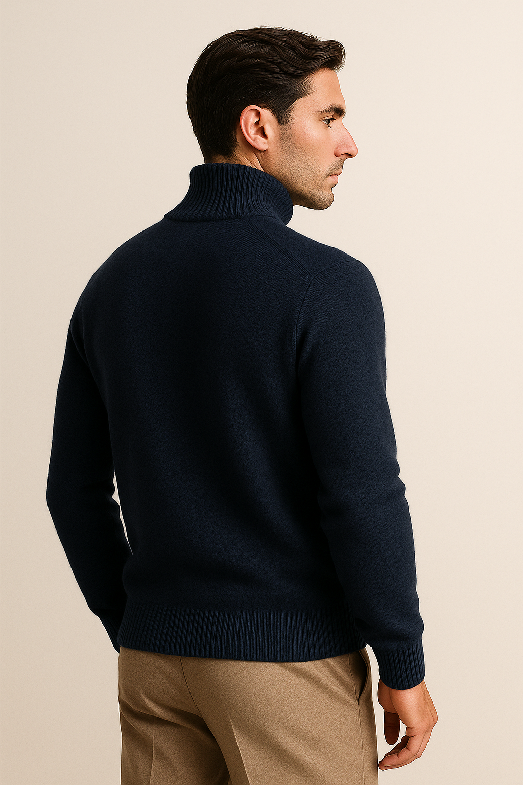 Giotto Cashmere Cardigan Navy - Emiral Couture