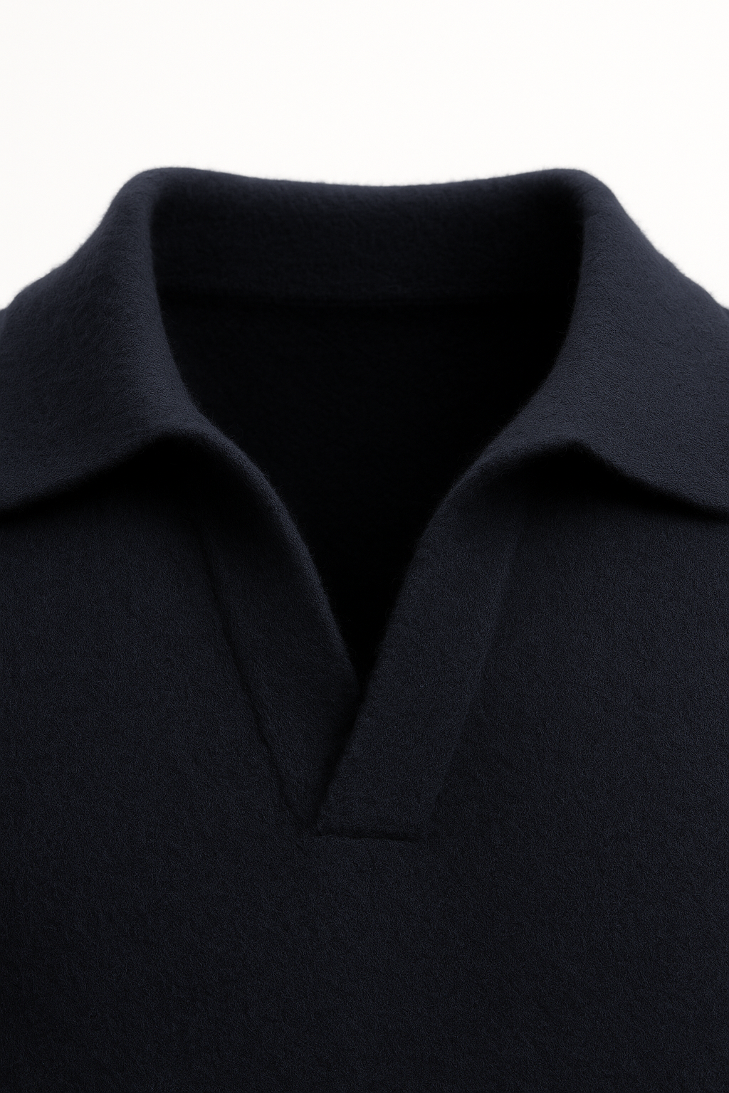 Marencio Cashmere Polo Knit Navy - Emiral Couture