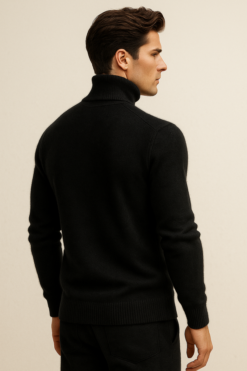 Carezza Cashmere Turtleneck Black