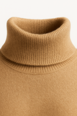 Carezza Cashmere Turtleneck Brown - Emiral Couture