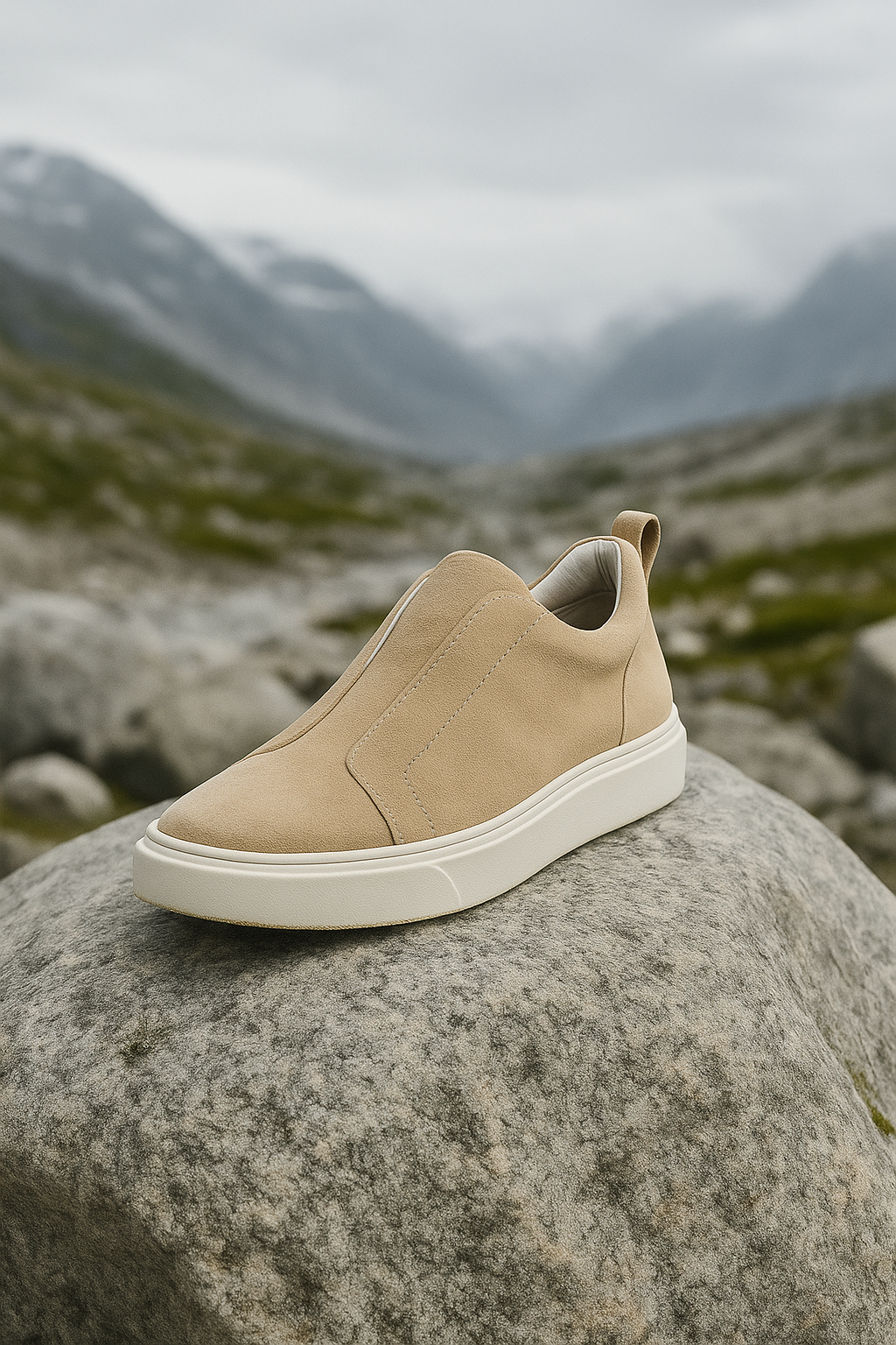 Emirali Suede Slip-On Beige - Emiral Couture
