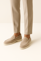 Emiral Suede Loafers Beige - Emiral Couture
