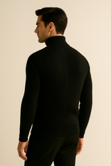 Lucente Merino Wool Knit Black