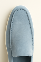Emiral Suede Loafers Light Blue - Emiral Couture