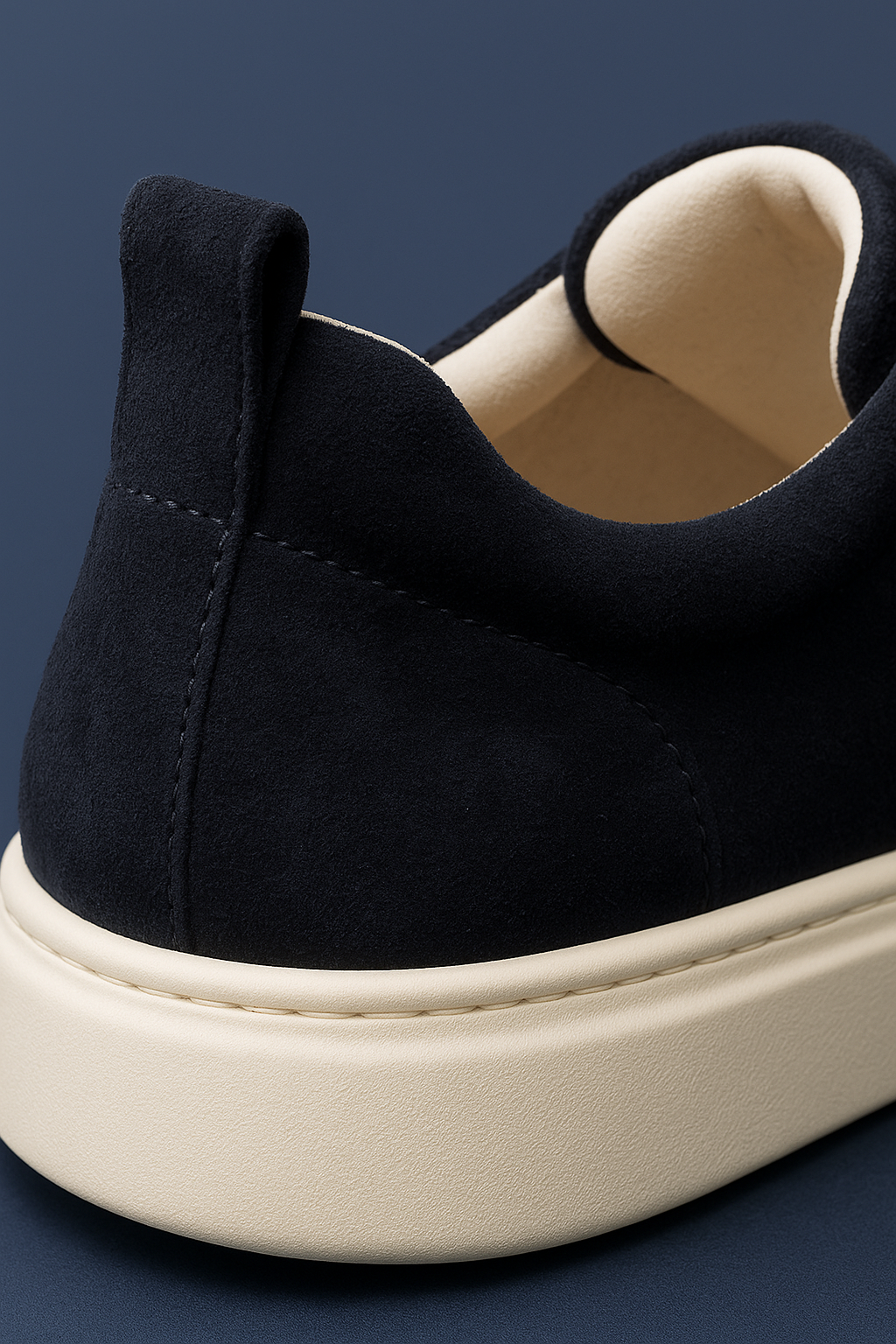 Emirali Suede Slip-On Navy - Emiral Couture