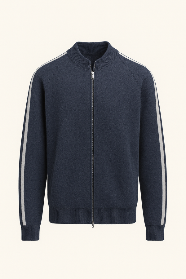 Calenzi Cashmere Zip Knit Navy